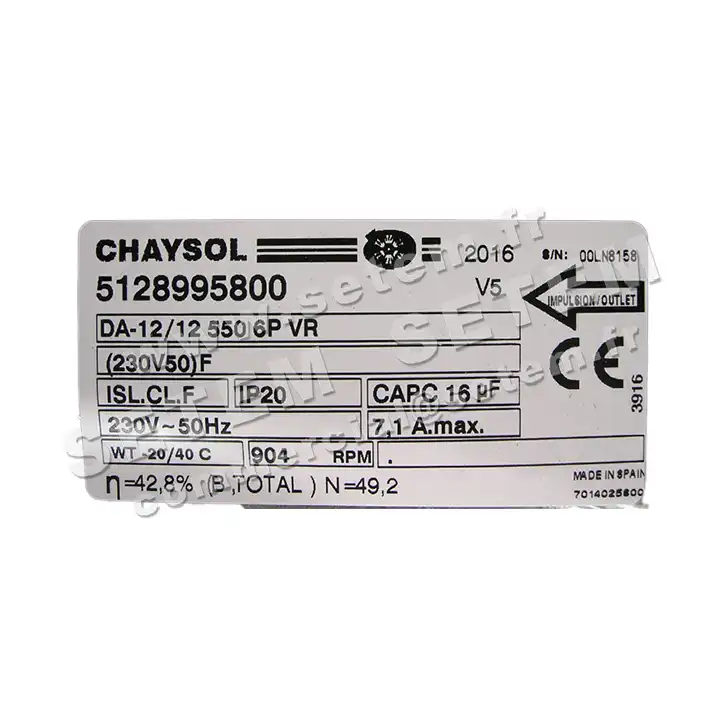 0749002841-VENTILATEUR CHAYSOL DA-12/12 550W 6P M230V 1V VR *5128995800* 2