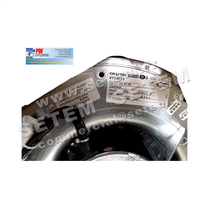 0749003075-VENTILATEUR CHAYSOL DA7/7CM/FE 147W 4P M230V 1V +BR *V725229*