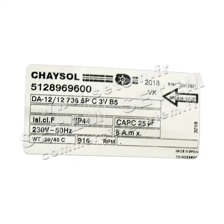 0749005468-VENTILATEUR CHAYSOL DA12/12 736W 6P M230V 3V *5128969600* 5