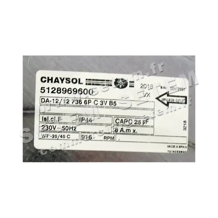 0749005468-VENTILATEUR CHAYSOL DA12/12 736W 6P M230V 3V *5128969600* 3