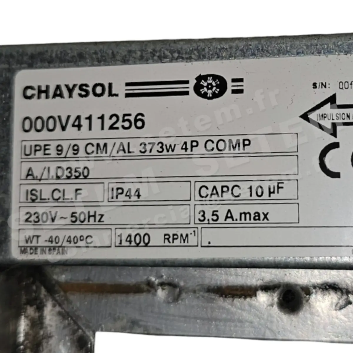 0749005632-CAISSON CHAYSOL UPE9/9CM/AL 373W 4P M230V COMP *000V411256*
