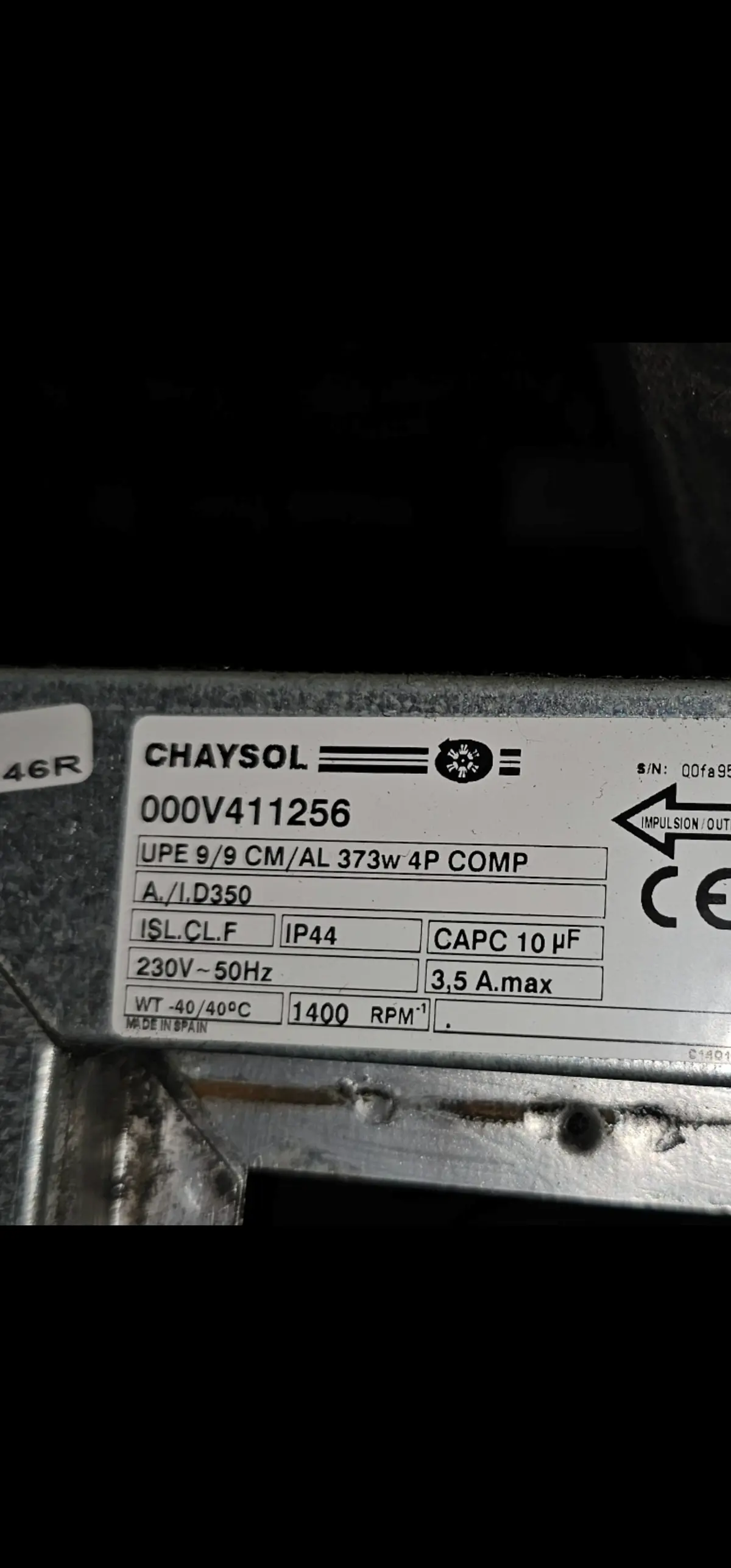 0749005632-CAISSON CHAYSOL UPE9/9CM/AL 373W 4P M230V COMP *000V411256* 2