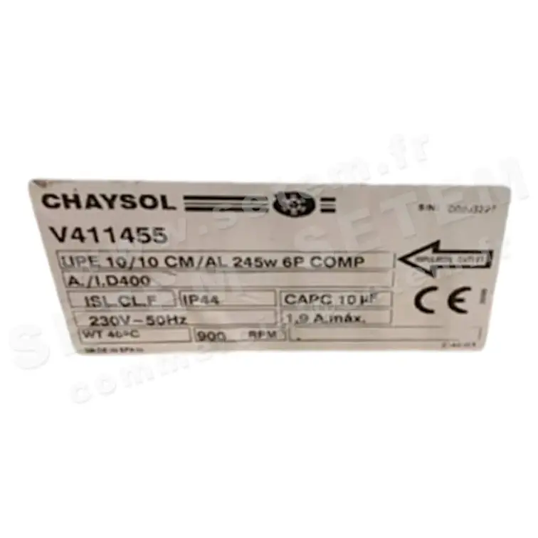 0749005813-CAISSON CHAYSOL UPE10/10CM.AL 245W 6P M230V *V411455*