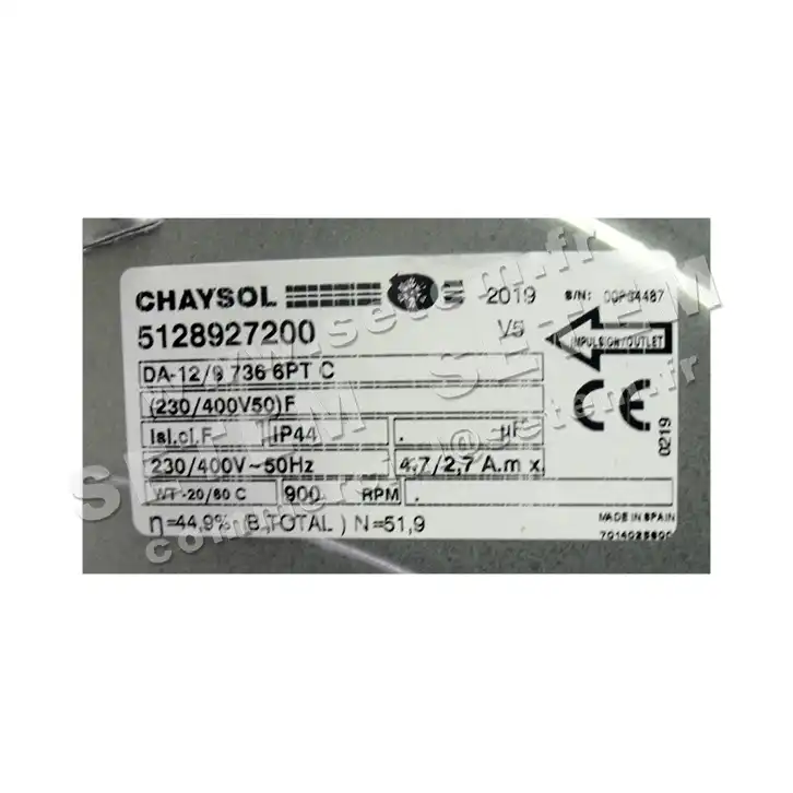 0749008552-VENTILATEUR CHAYSOL DA12/9CM/AL 736W 6P T230/400V 1V *5128927200* 6