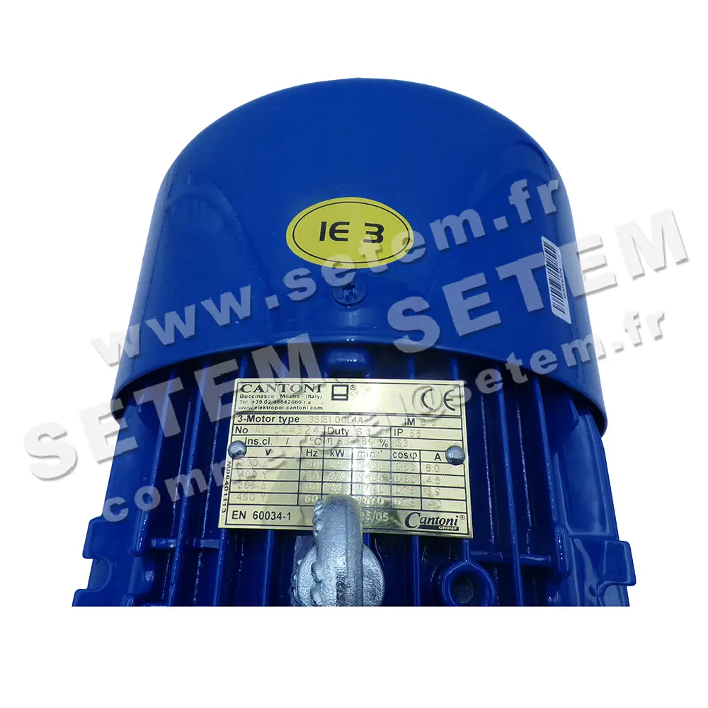 0773001110-MOTEUR CANTONI 2.20KW 4P T230/400V HA100 B3 3SIE100L4A 2