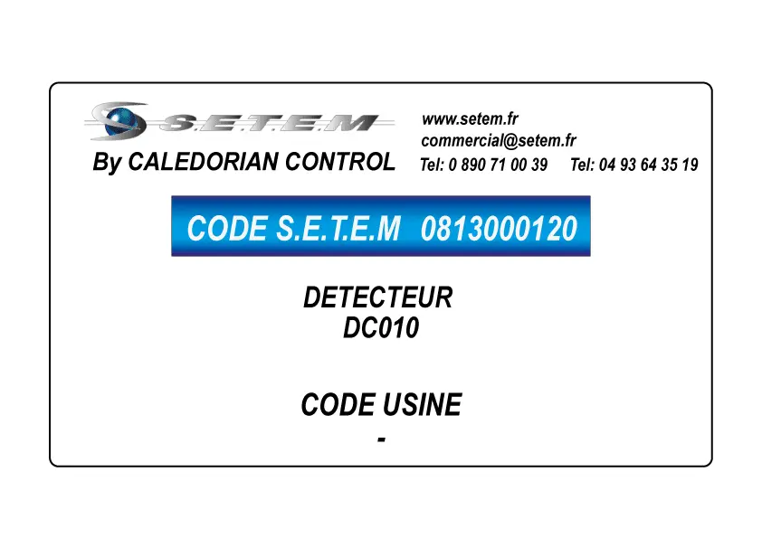0813000120-DETECTEUR CALEDORIAN CONTROL DC010 2