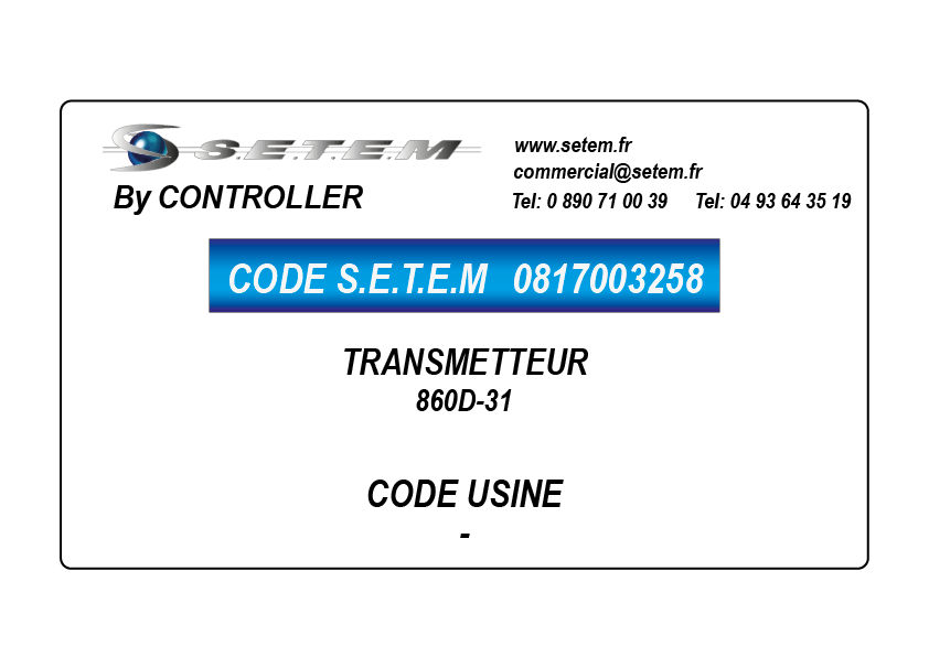TRANSMETTEUR 860D-31