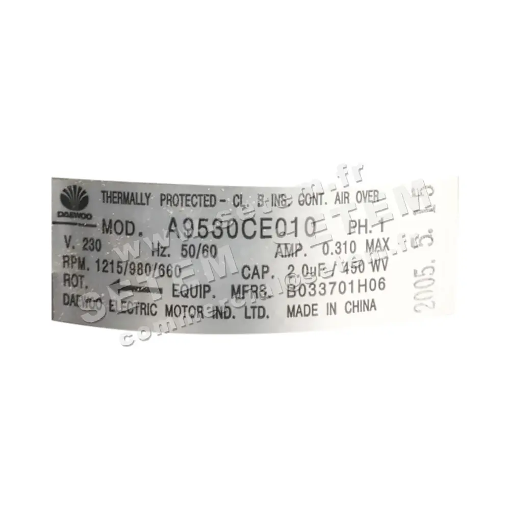 1315000947-MOTEUR DAEWOO A9530CE010 "B033701H06" 2