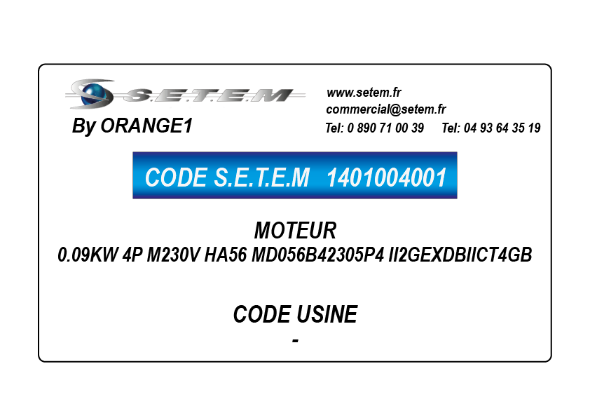 MOTEUR 0.09KW 4P M230V HA56 MD056B42305P4 II2GEXDBIICT4GB 2