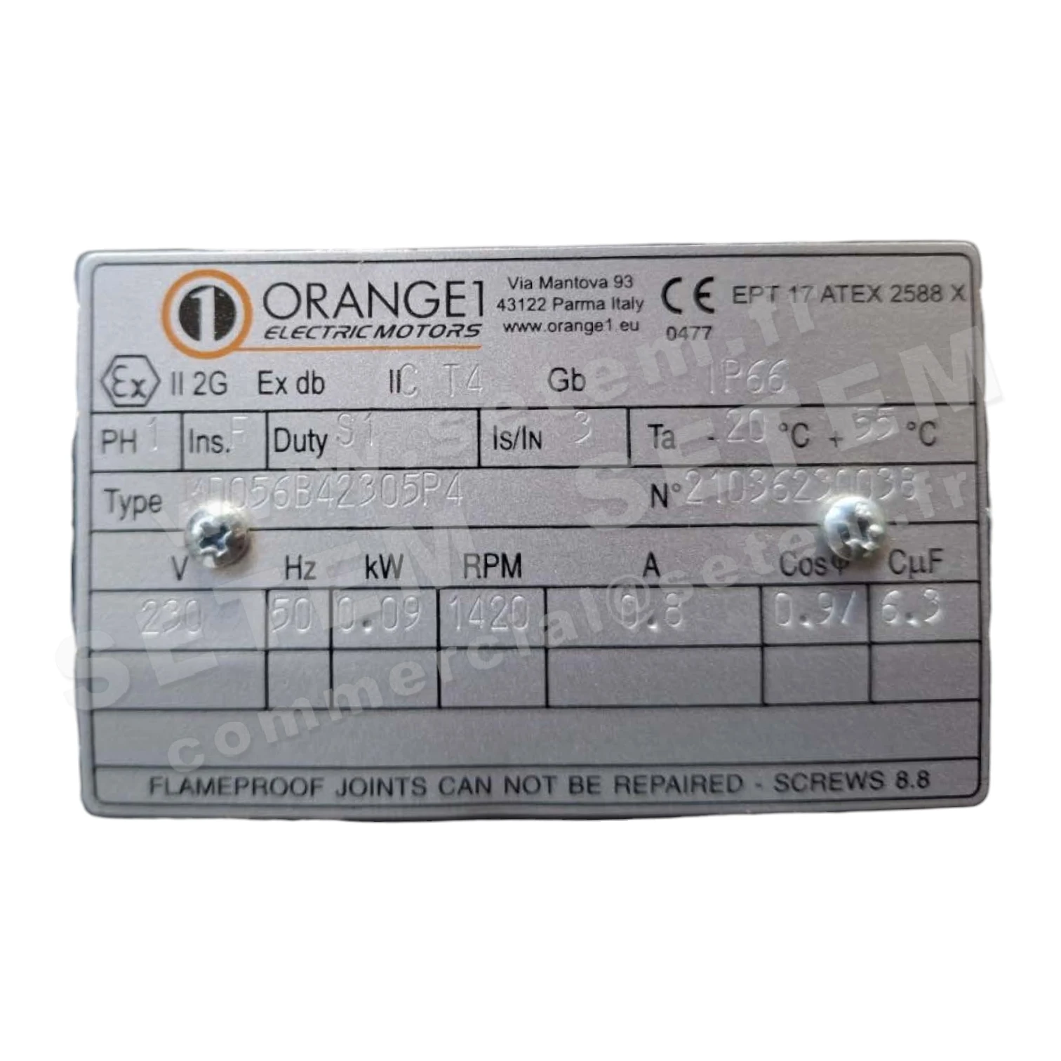 MOTEUR 0.09KW 4P M230V HA56 MD056B42305P4 II2GEXDBIICT4GB