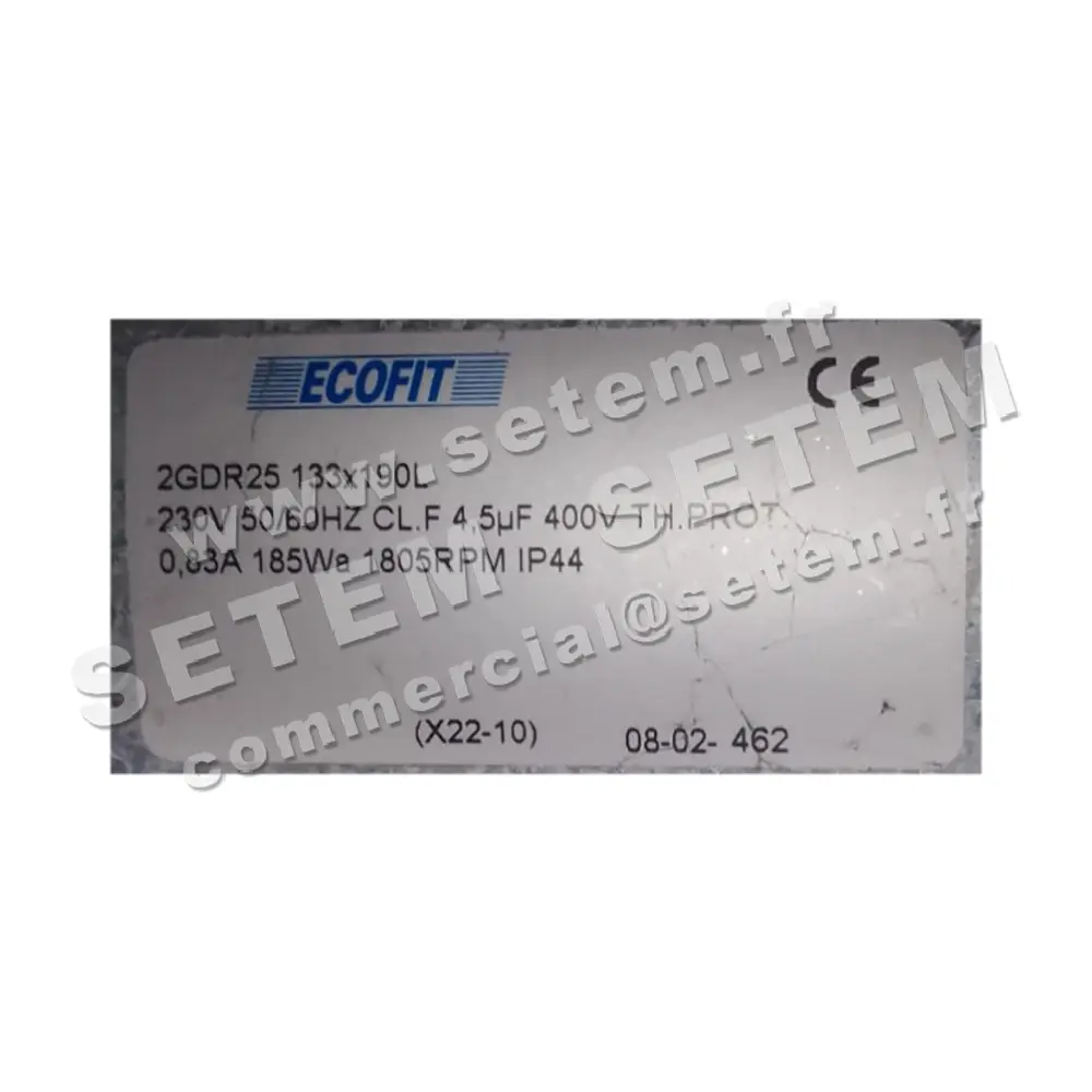 1515000029-VENTILATEUR ECOFIT 2GDR25.133X190L *X22-10*