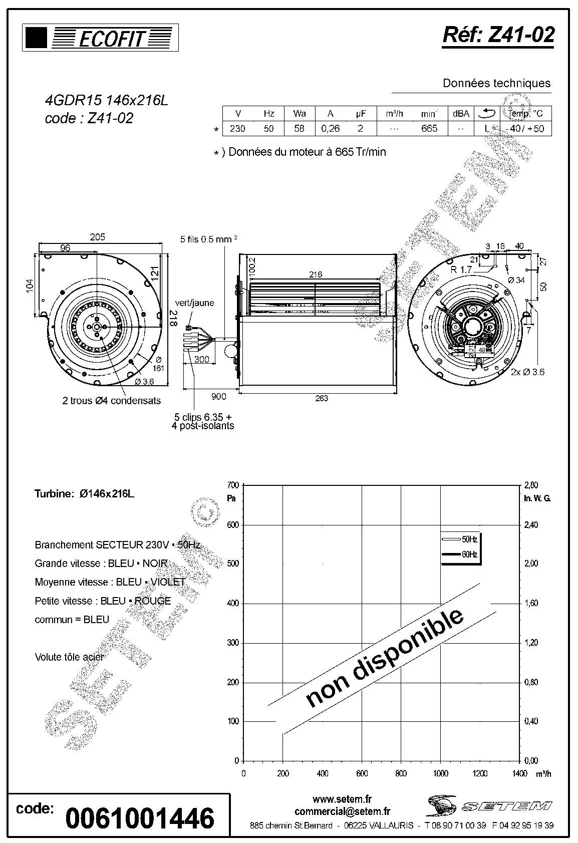1515001446-VENTILATEUR ECOFIT 4GDR15.146X216L "SGV030040" *Z41.02* 2