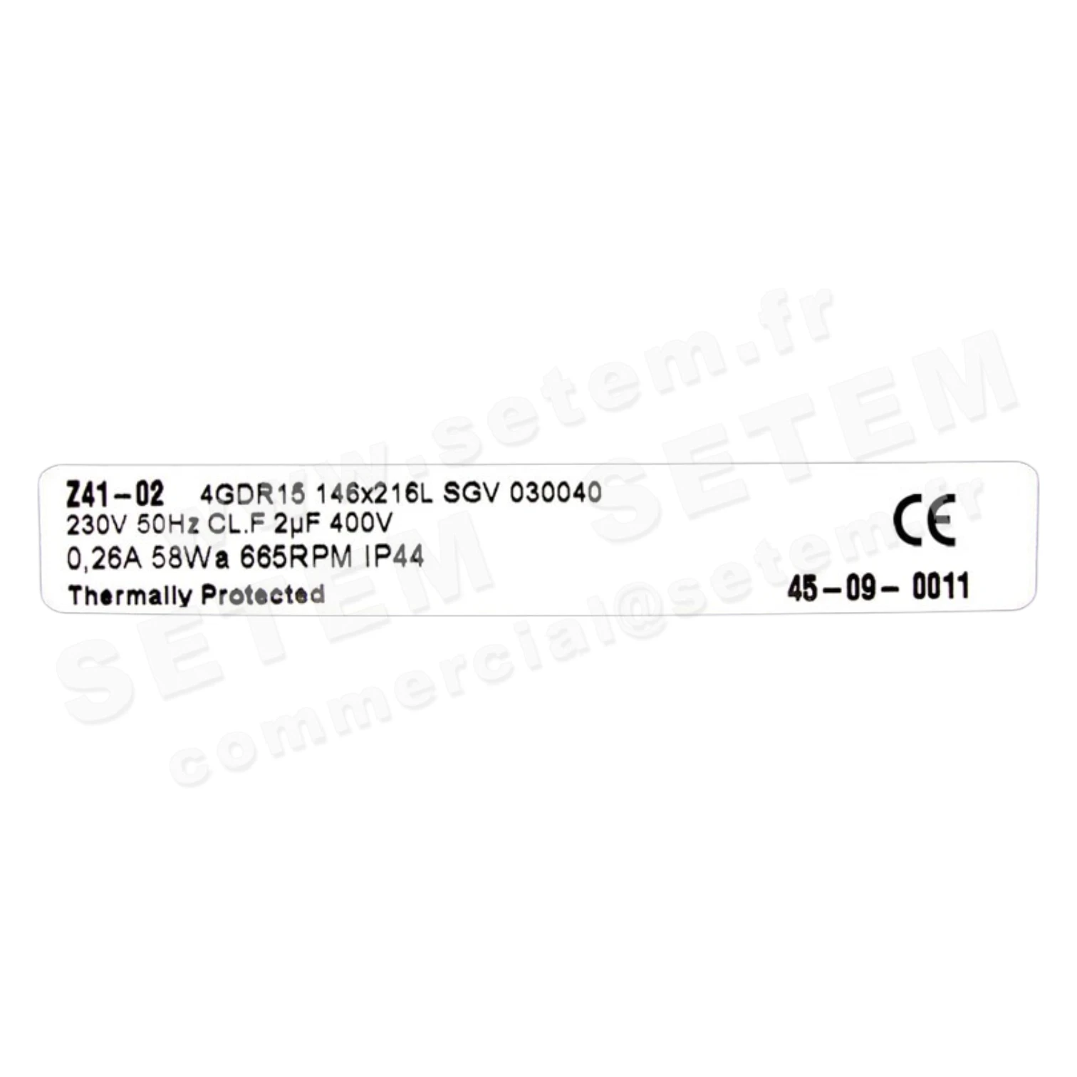1515001446-VENTILATEUR ECOFIT 4GDR15.146X216L "SGV030040" *Z41.02* 3