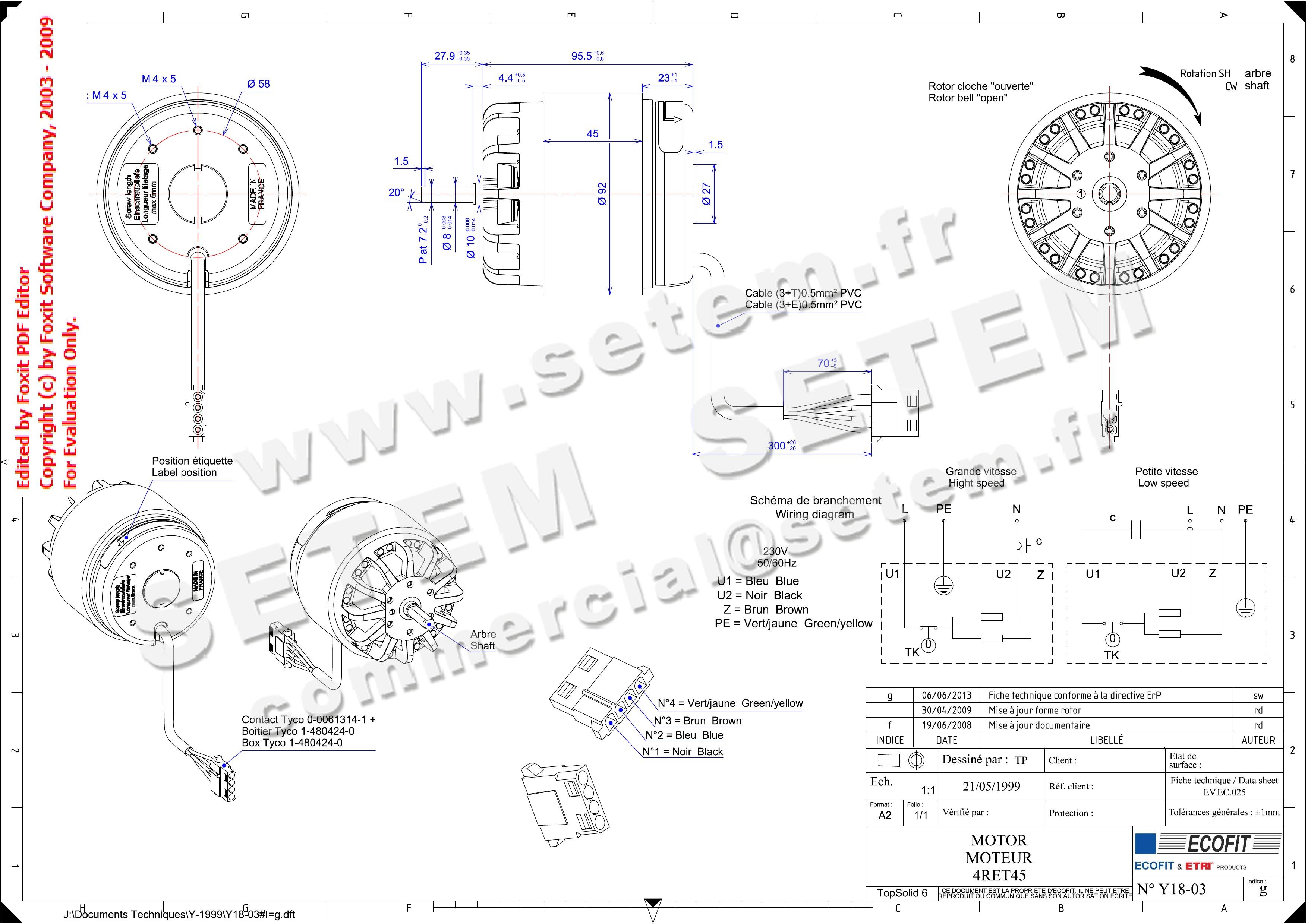 MOTEUR 4RET45 *Y18-03*