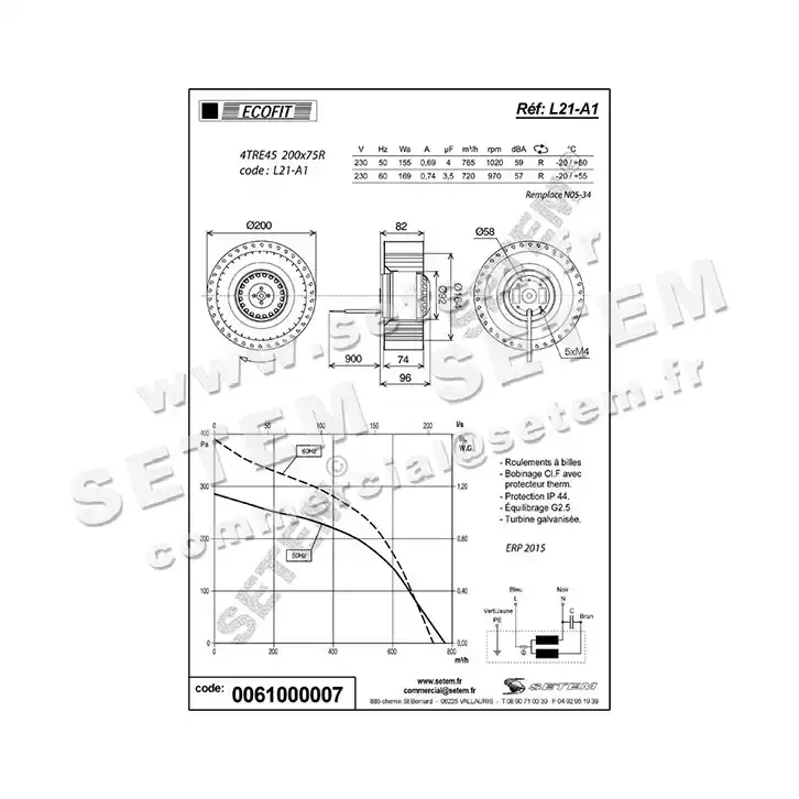 1519000007-MOTEUR ELCOMOTEUR 3BTM2.70.30/1 *40101277* 2
