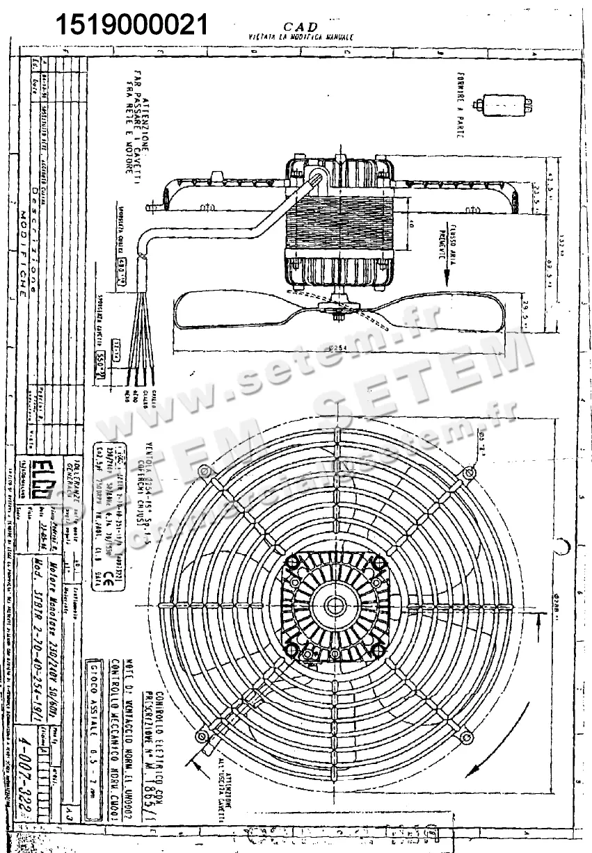 1519000021-VENTILATEUR ELCOMOTEUR 3FBTR2.70.40.254.19/1 *4007322*