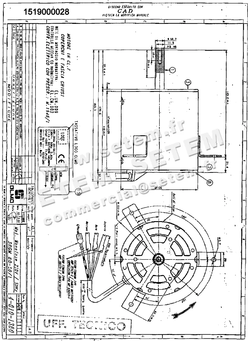 1519000028-MOTEUR ELCOMOTEUR 3RGM80.50/1 "B031910H01" *40101380*