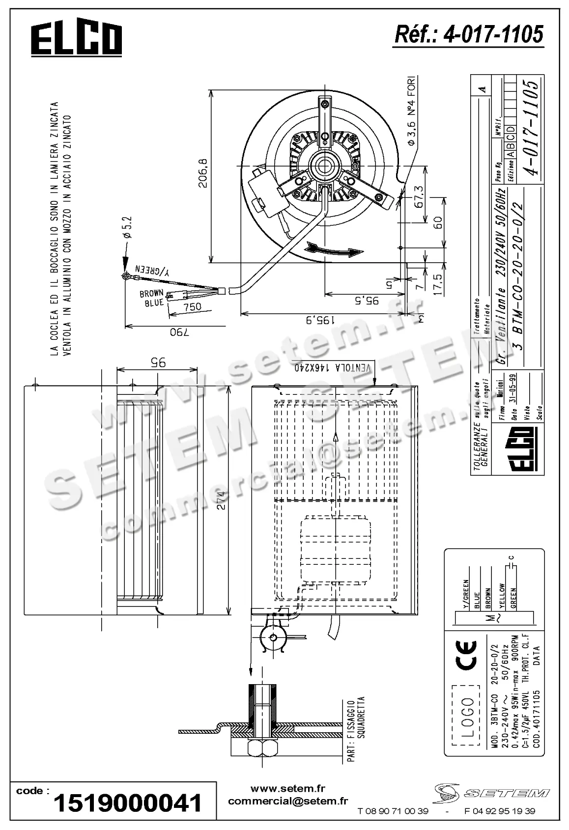 1519000041-GMV ELCOMOTEUR 3BTM.CO.20.20.0/2 *40171105* 4