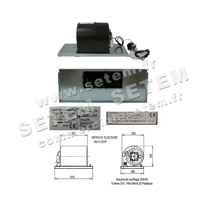1519000043-GMV ELCOMOTEUR 3BTM.CO.15.20.3V.0/2 *40171079* 5