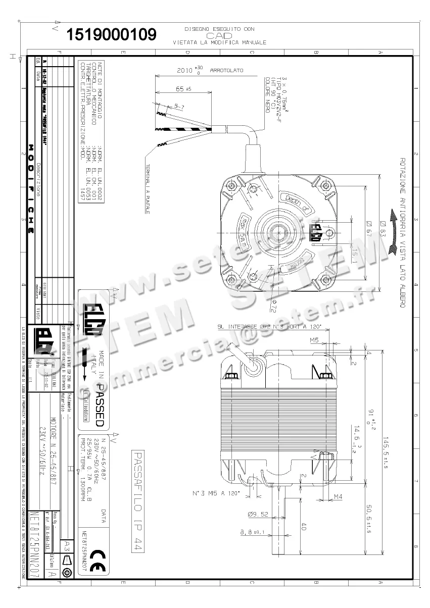 1519000109-MOTEUR ELCOMOTEUR N25.45/887 *NET8T25PNN207*