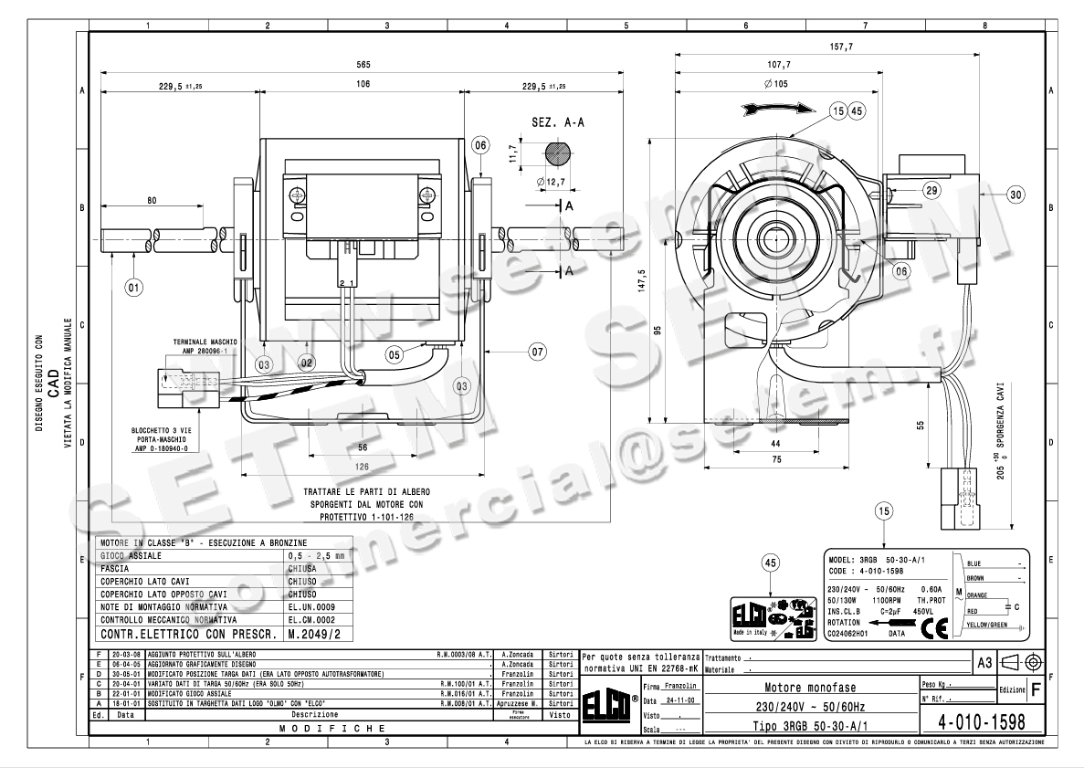 1519000131-MOTEUR ELCOMOTEUR 3RGB50.30.A/1 "C024062H01" *40101598* 2