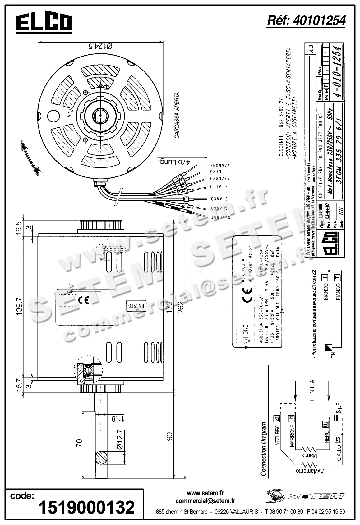 1519000132-MOTEUR ELCOMOTEUR 3FGM335.70.6/1 *40101254* 4