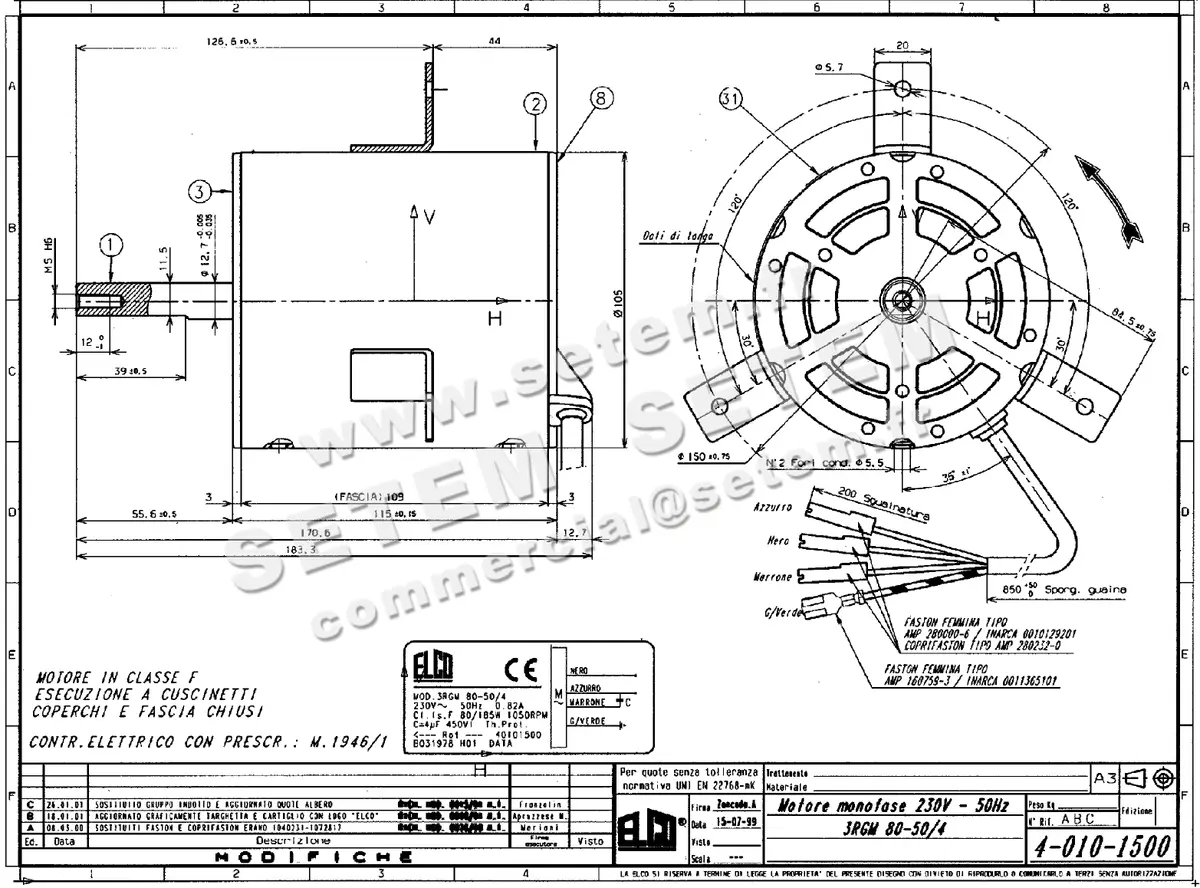 1519000136-MOTEUR ELCOMOTEUR 3RGM80.50/4 "B032776H01" *40101500* 2