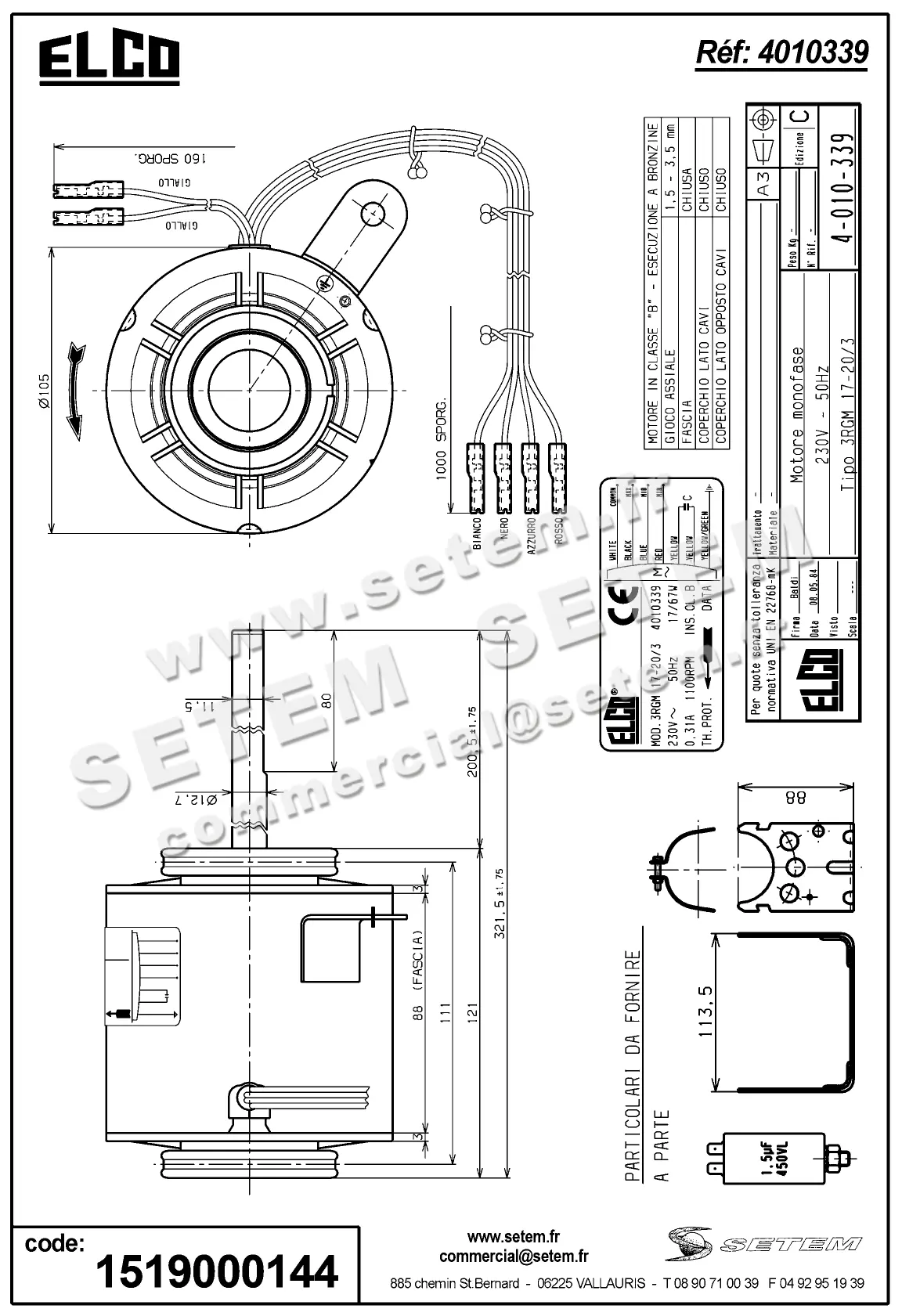 1519000144-MOTEUR ELCOMOTEUR 3RGM17.20/3 *4010339*