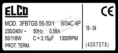 1519000197-MOTEUR ELCOMOTEUR 3FBTGS55.30/1 *4007079* 7