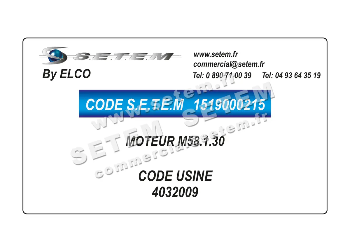 1519000215-MOTEUR ELCOMOTEUR M58.1.30 *4032009*