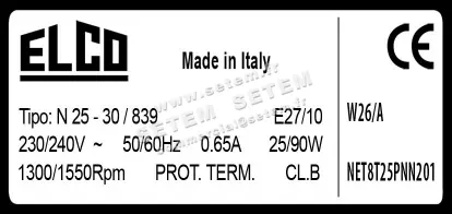 1519000228-MOTEUR ELCOMOTEUR N25.30/839 *NET7T25PNN003* 4