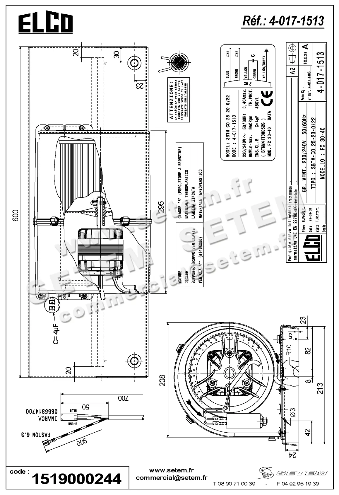 1519000244-GMV ELCOMOTEUR 3BTM.CO.25.20.0/22 *40171513* 3