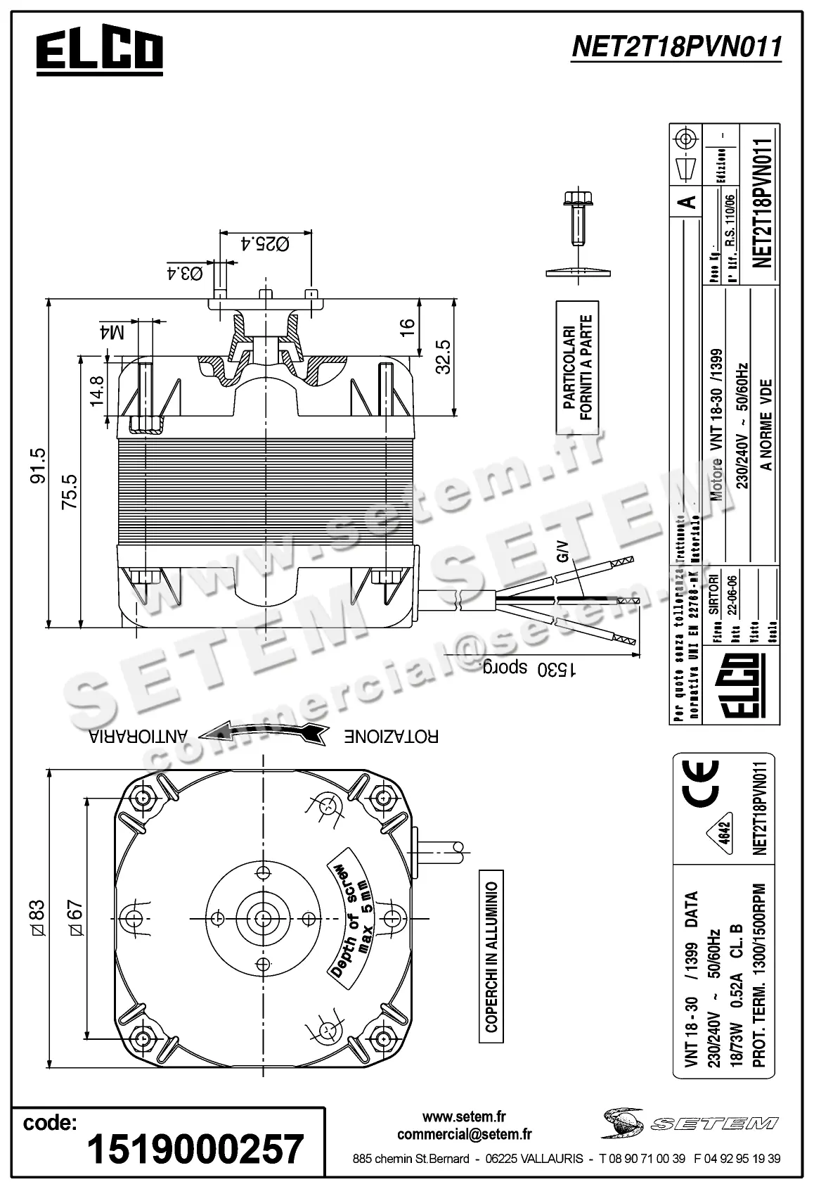 1519000257-MOTEUR ELCOMOTEUR VNT18.30/1399 *NET2T18PVN011* 3