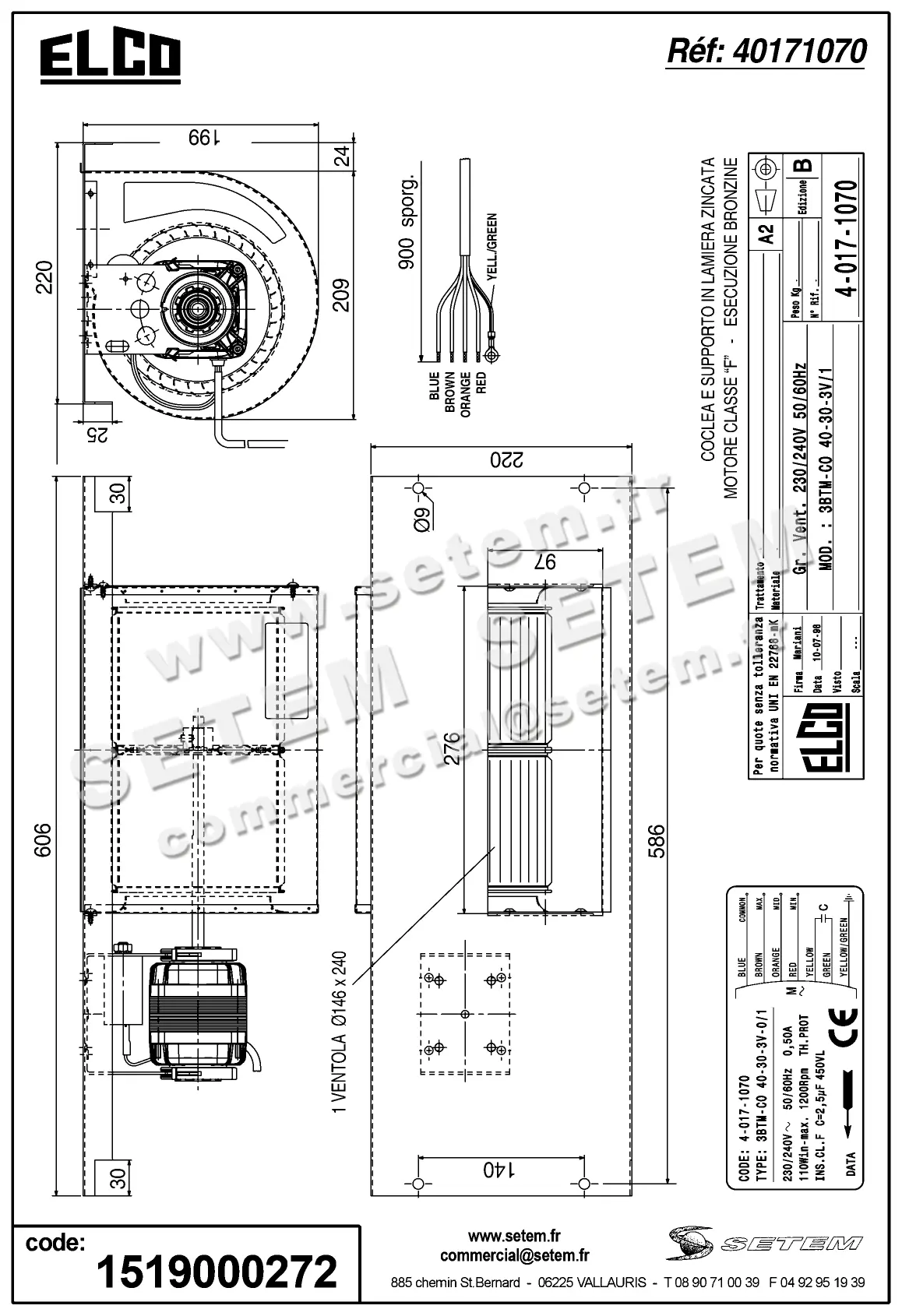 1519000272-GMV ELCOMOTEUR 3BTM.CO.40.30.3V/1 *40171070* 3