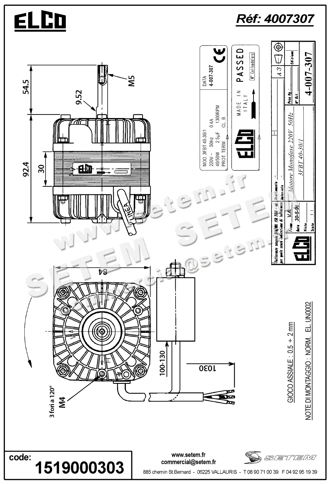 1519000303-MOTEUR ELCOMOTEUR 3FBT40.30/1 *4007307*