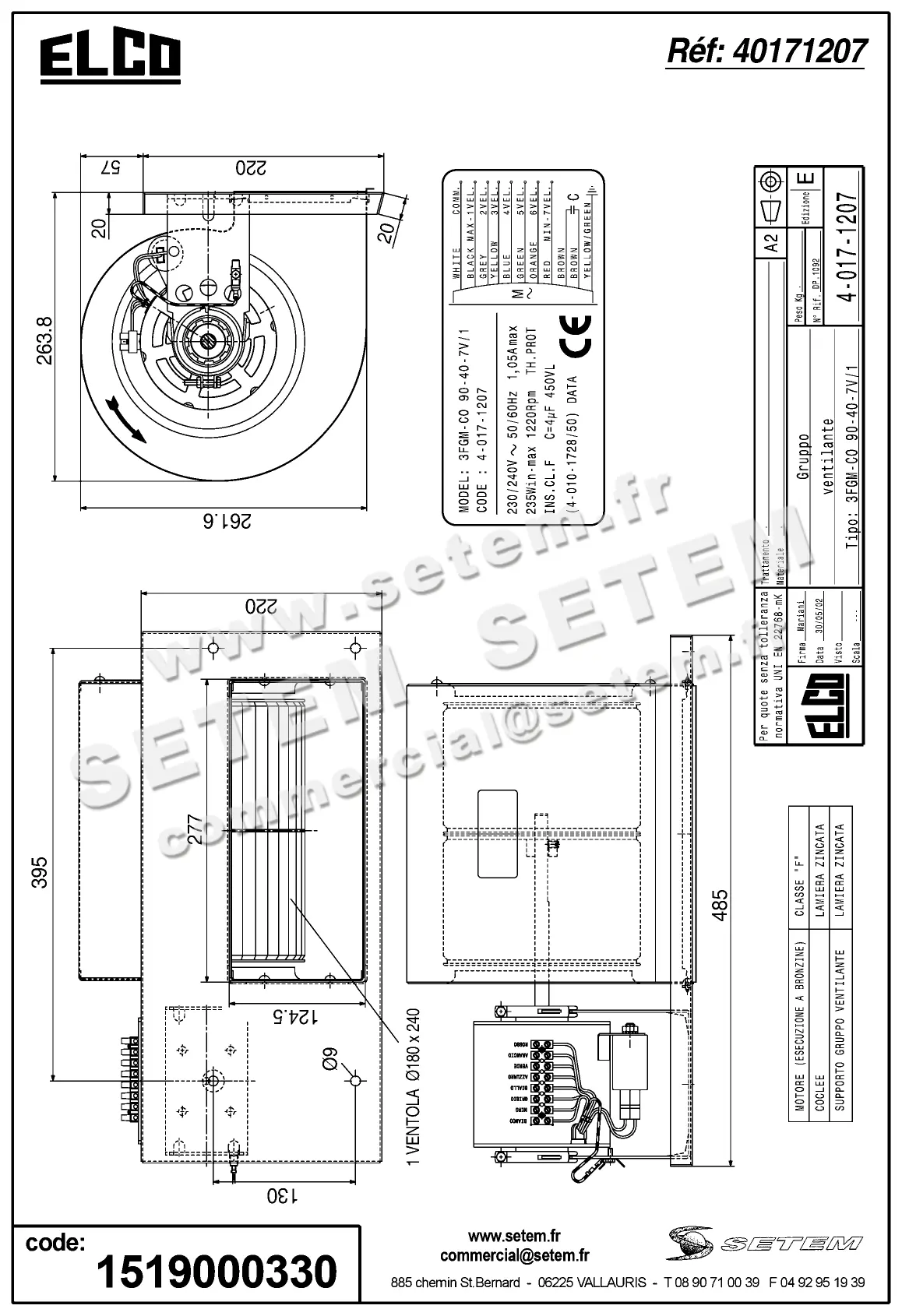 1519000330-GMV ELCOMOTEUR 3FGM.CO.90.40.7V/1 40101728/50 *40171207* 4