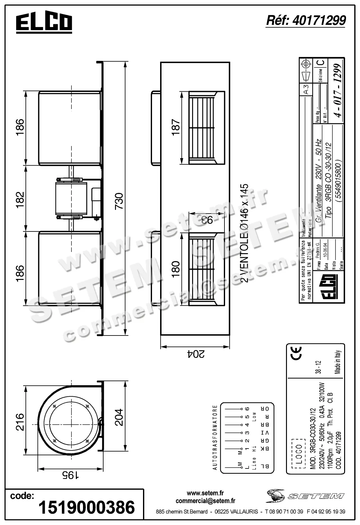 1519000386-GMV ELCOMOTEUR 3RGB.CO.30.30/12 *40171299* 3