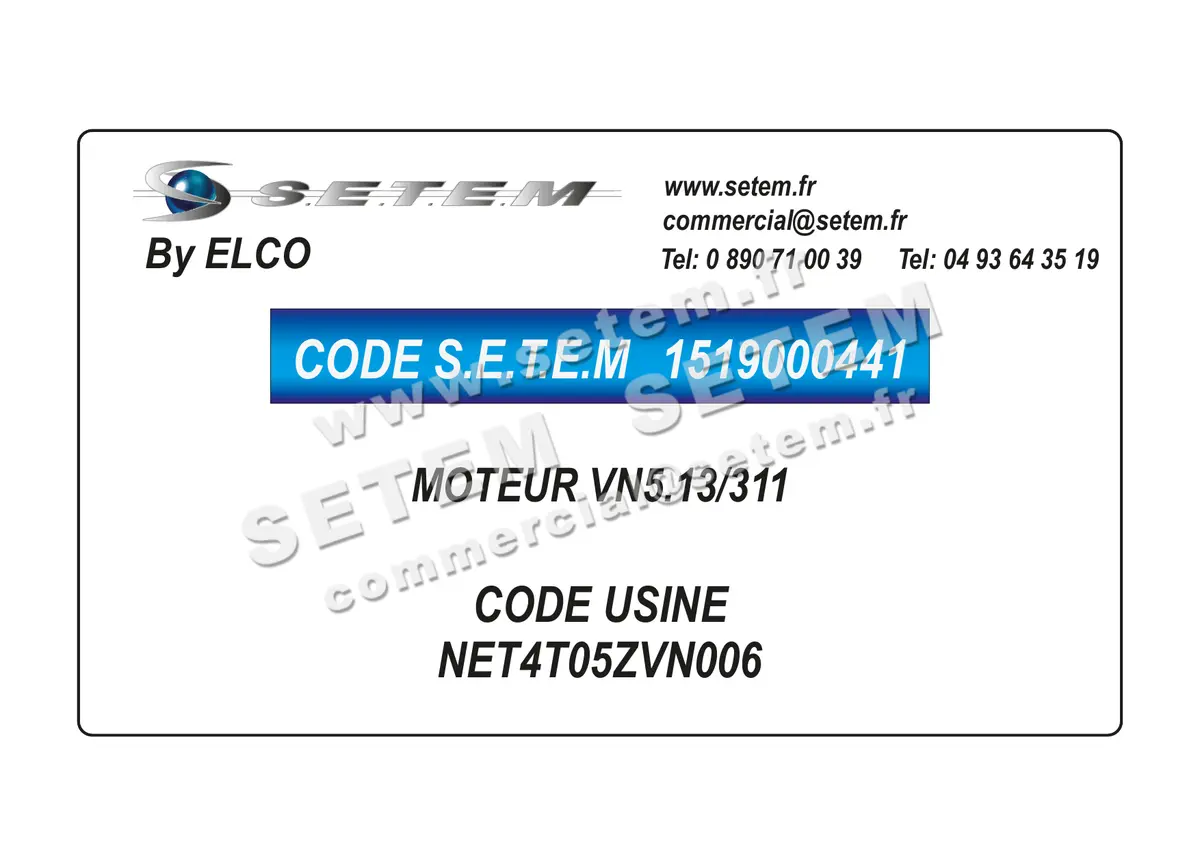 1519000441-MOTEUR ELCOMOTEUR VN5.13/311 *NET4T05ZVN006*