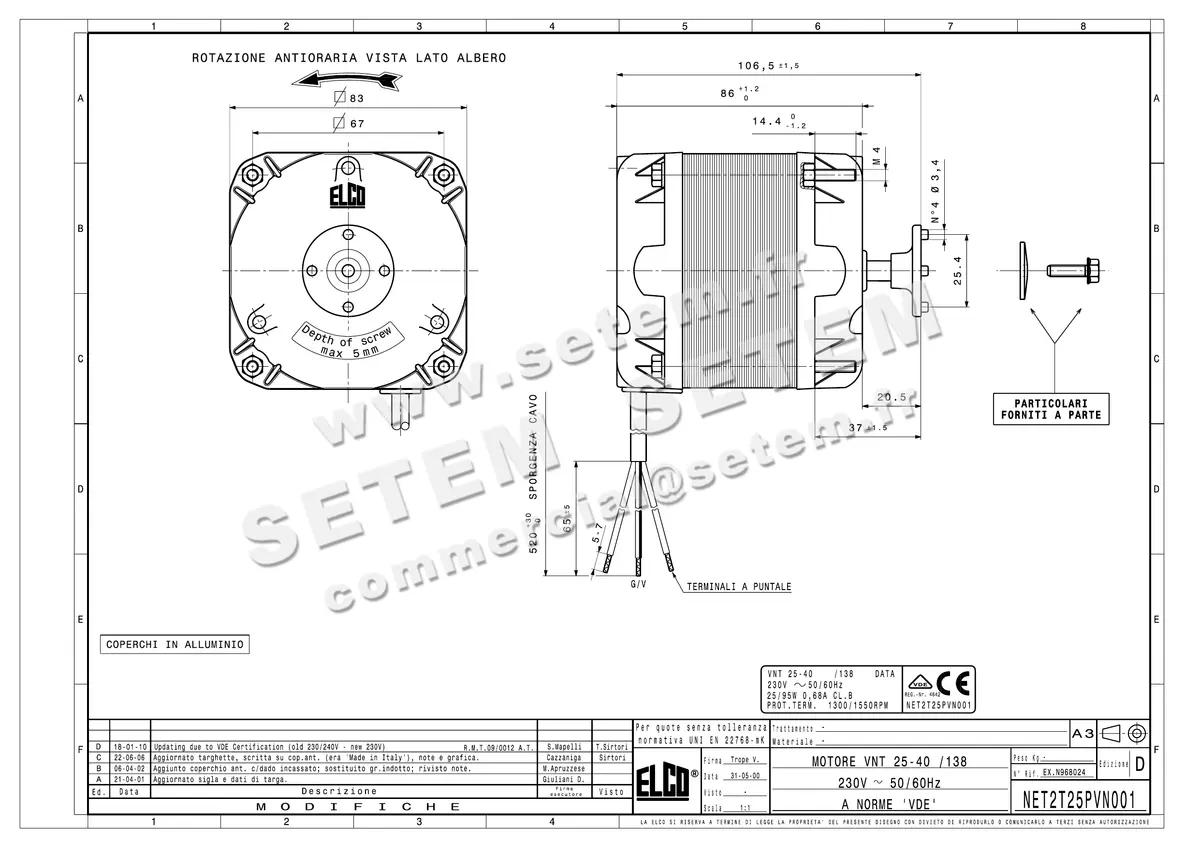 1519000486-MOTEUR ELCOMOTEUR VNT25.40/138 *NET2T25PVN001° *
