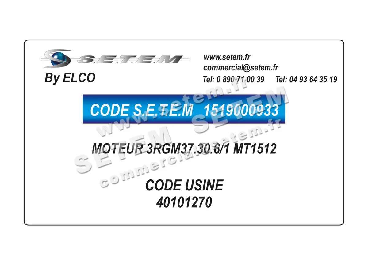 1519000933-MOTEUR ELCOMOTEUR 3RGM37.30.6/1 "MT1512" *40101270* 4