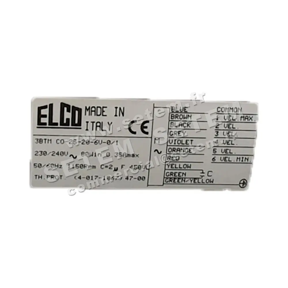 1519001010-GMV ELCOMOTEUR 3BTM.CO.25.20.6V.0/1 *40171067* 2