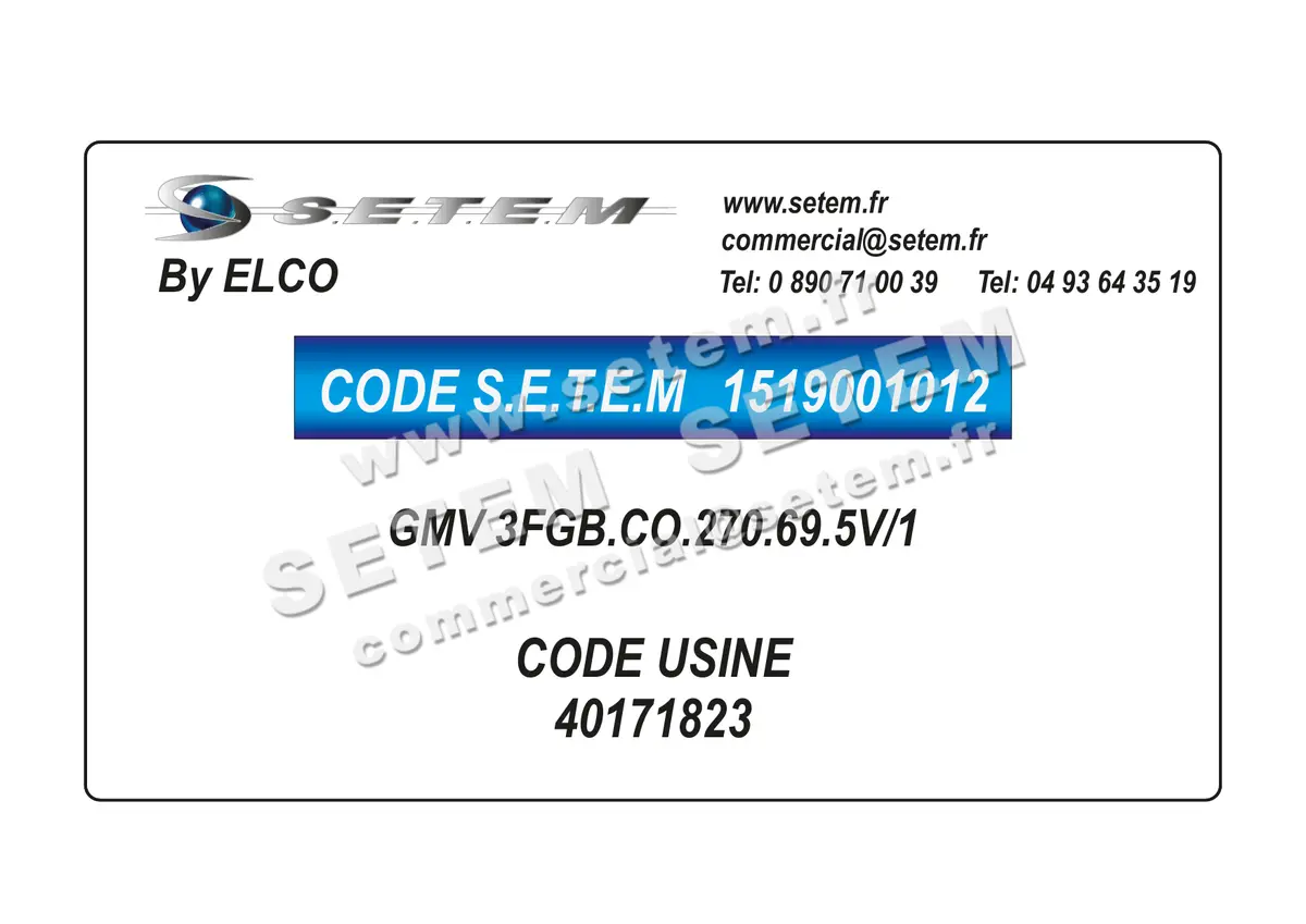 1519001012-GMV ELCOMOTEUR 3FGB.CO.270.69.5V/1 *40171823*