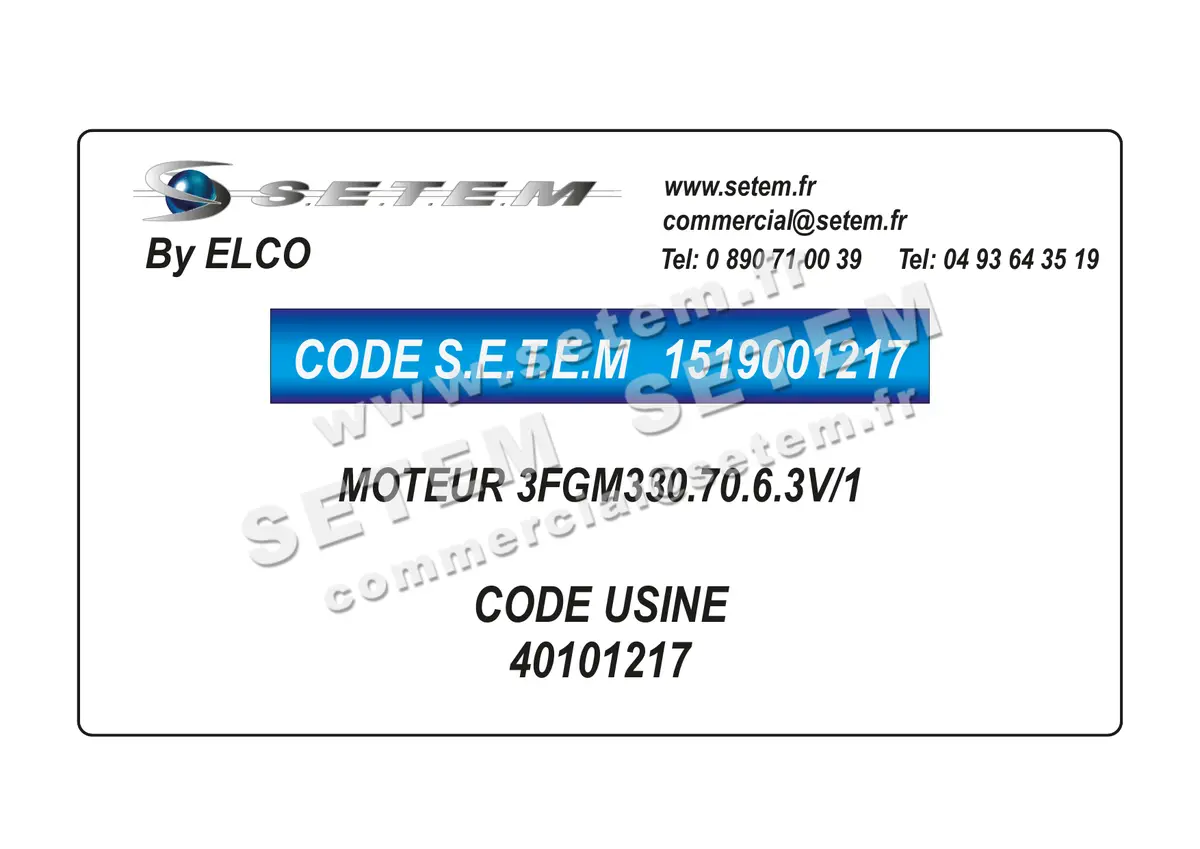 1519001217-MOTEUR ELCOMOTEUR 3FGM330.70.6.3V/1 *40101217*