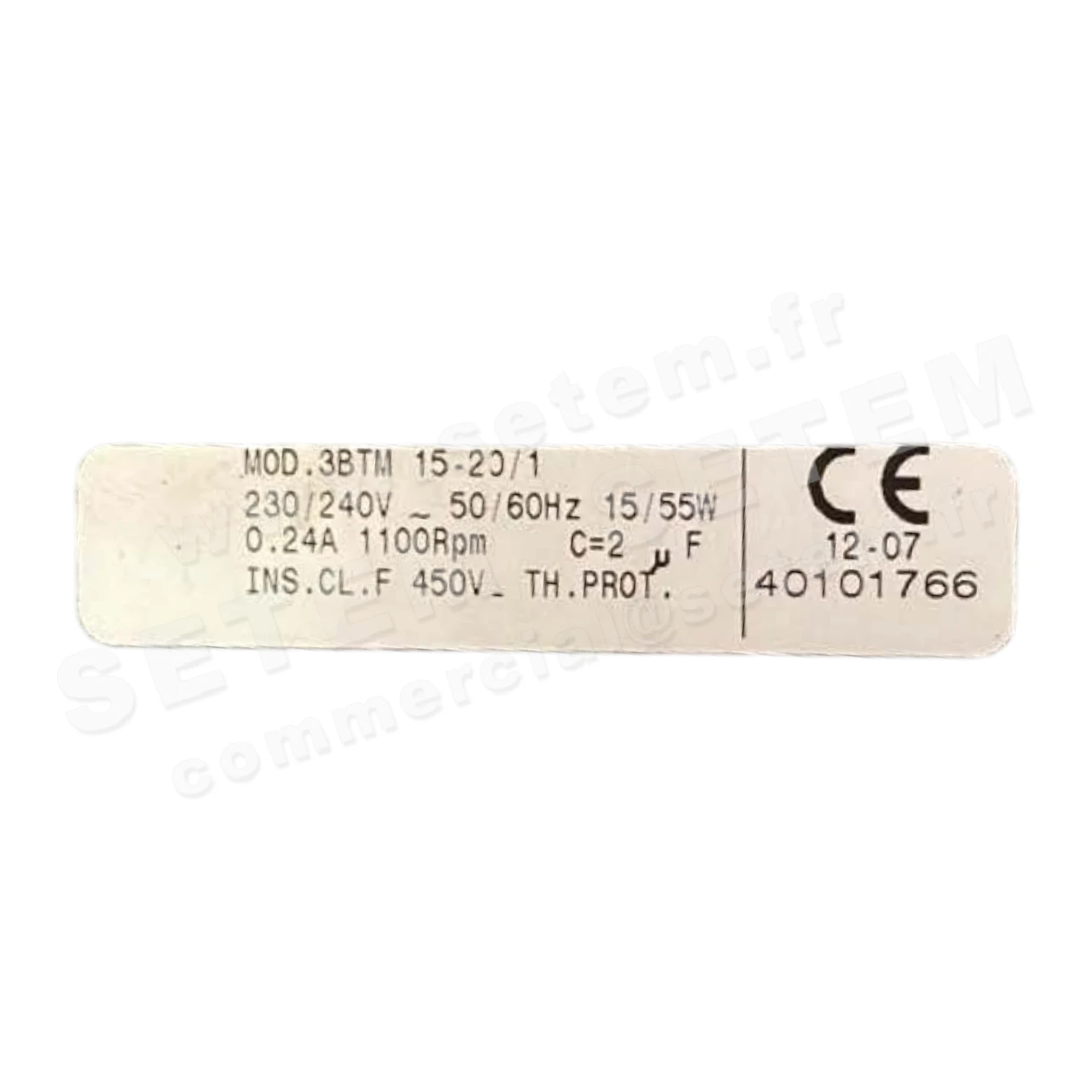 MOTEUR 3BTM15-20/1 *40101766*
