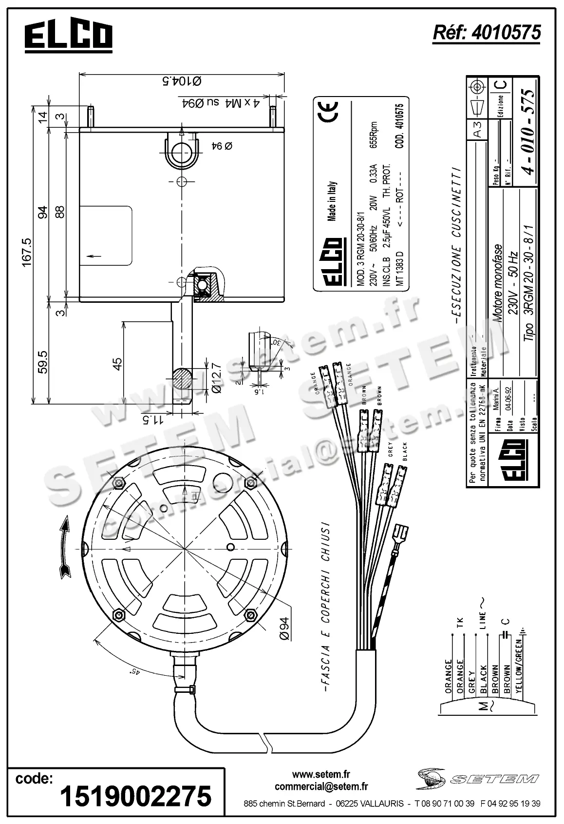 1519002275-MOTEUR ELCOMOTEUR 3RGM20.30.8/1 "MT1383" *4010575* 2