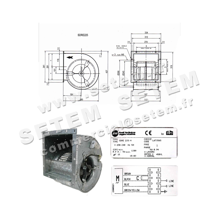 1519002332-VENTILATEUR ELCOMOTEUR SDRE225/4M *L67156S* 2