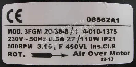 1519003100-MOTEUR ELCOMOTEUR 3FGM20.38.8/1 "06562A1" *40101375* 4