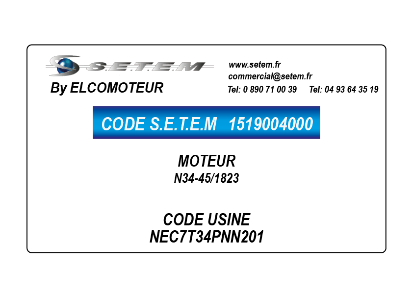 MOTEUR N34-45/1823 *NEC7T34PNN201*