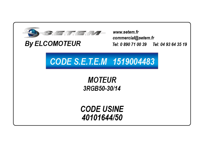 MOTEUR 3RGB50-30/14 *40101644/50*