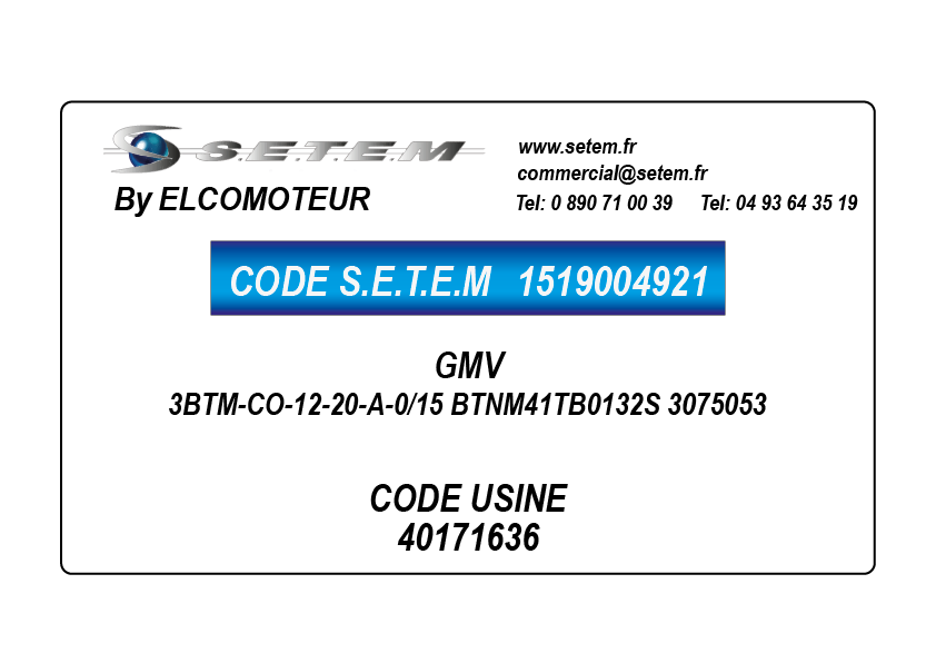 GMV 3BTM-CO-12-20-A-0/15 BTNM41TB0132S "3075053" *40171636*